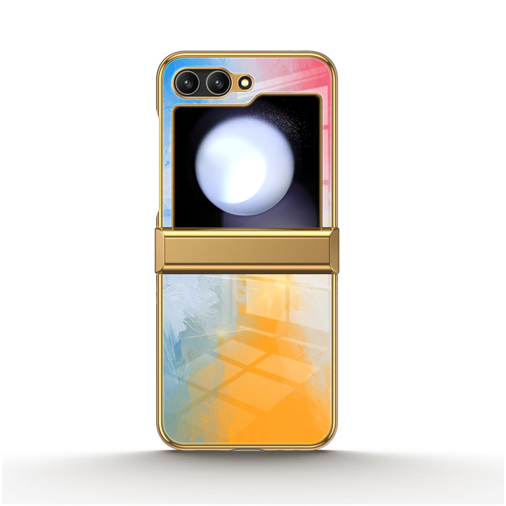 " Pebble Color " | Samsung Electroplated Glass Case