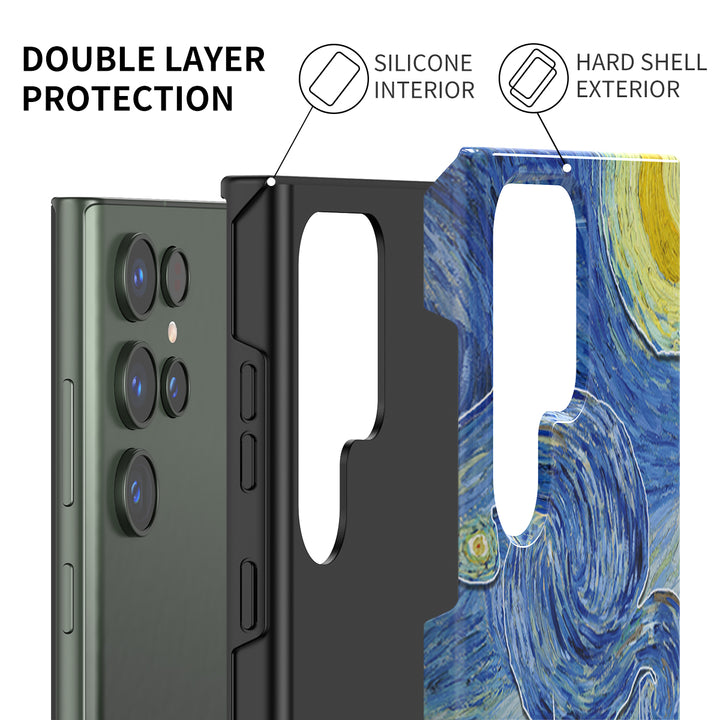 Samsung Oil Painting Series |  " lrises "  Tempered Glass Phone Case