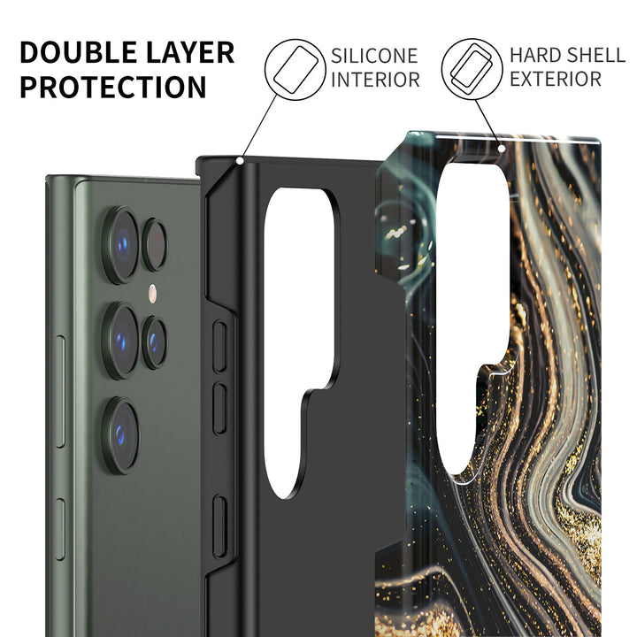 Samsung Gilt Series | " Hurricane Waves " Tempered Glass Phone Case