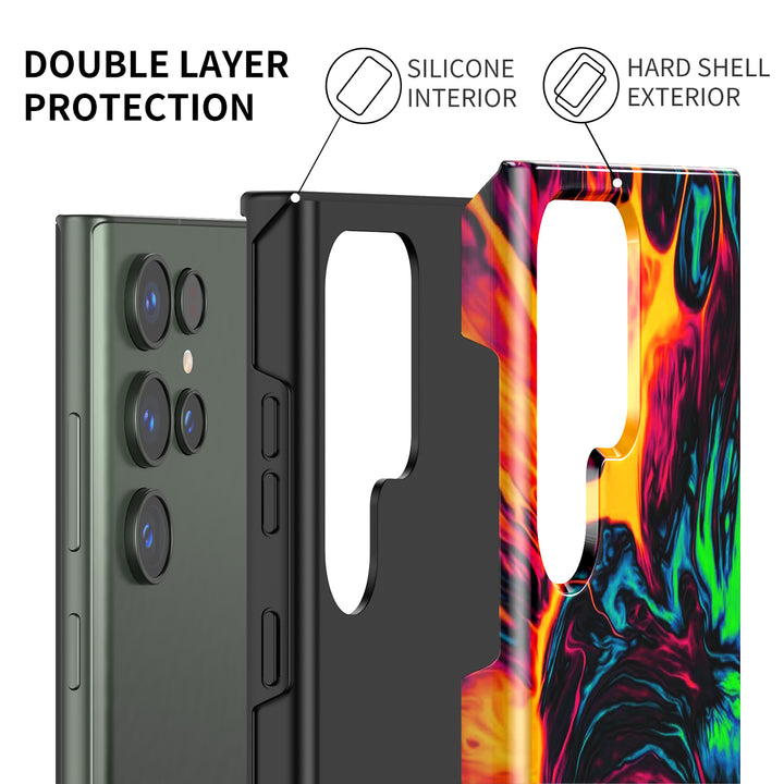 Samsung Dark Style Series | " Devil Eye " Tempered Glass Phone Case