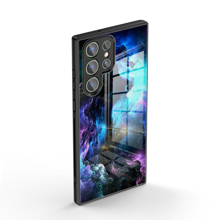 Samsung Galaxy Series | " Nebula-Abyss " Tempered Glass Phone Case