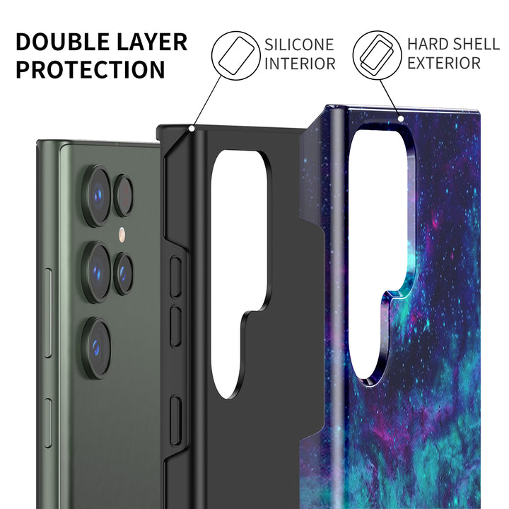 Samsung Galaxy Series | " Cloud Galaxy " Tempered Glass Phone Case