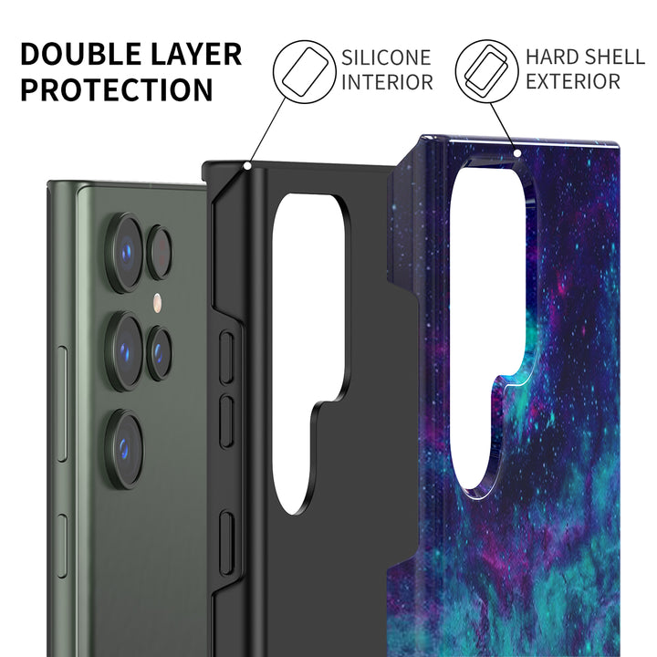 Samsung Galaxy Series | " Milky Way-Vortex " Tempered Glass Phone Case