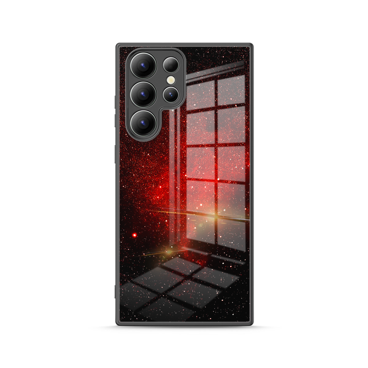 Samsung Galaxy Series | " Starry Night-Red Devils " Tempered Glass Phone Case