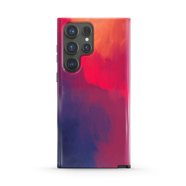 Samsung Watercolor  Series |  " Fiery Red " Liquid Silicone Phone Case