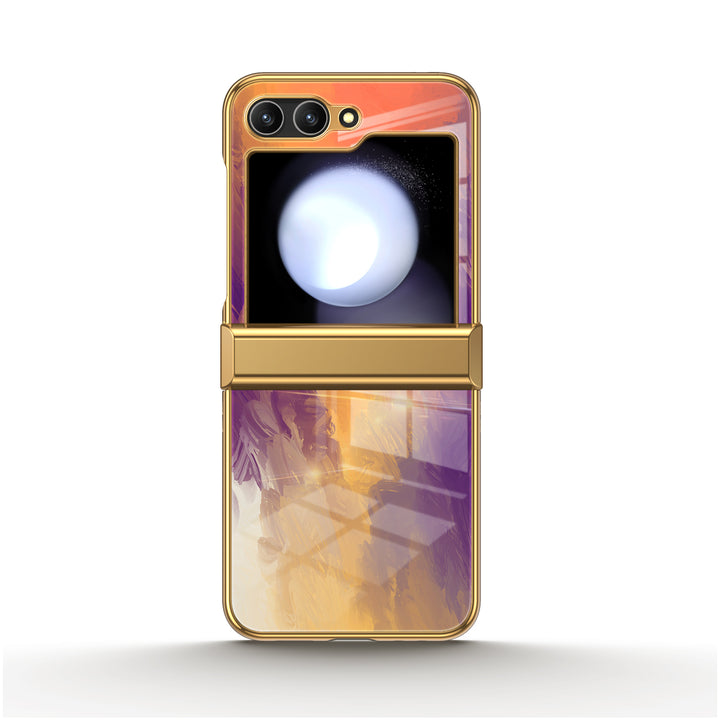 " Orange Purple " | Samsung Electroplated Glass Case