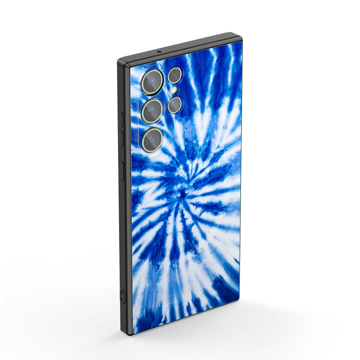 Samsung Tie Dye Series | " Neon Blueberry " Tempered Glass Phone Case