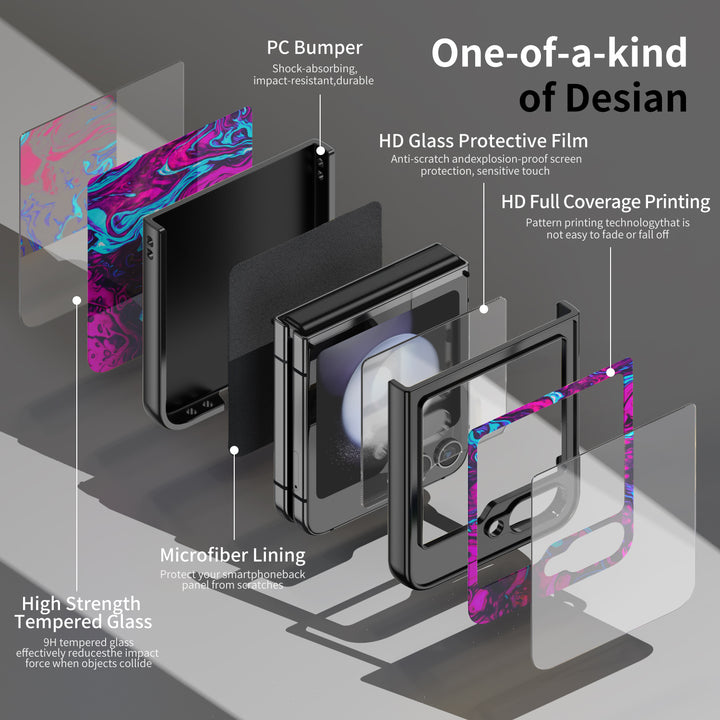 " Laser Cloud " | Samsung Electroplated Glass Case