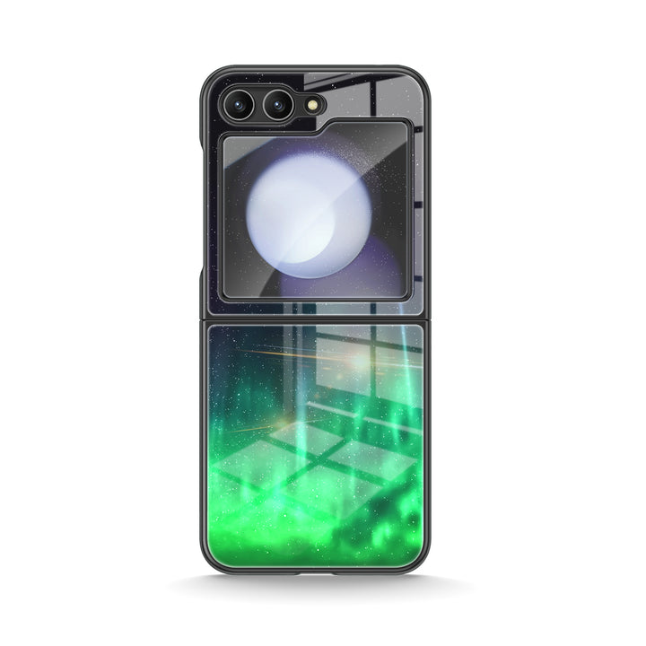 " Starry Night-Aurora " | Samsung Electroplated Glass Case