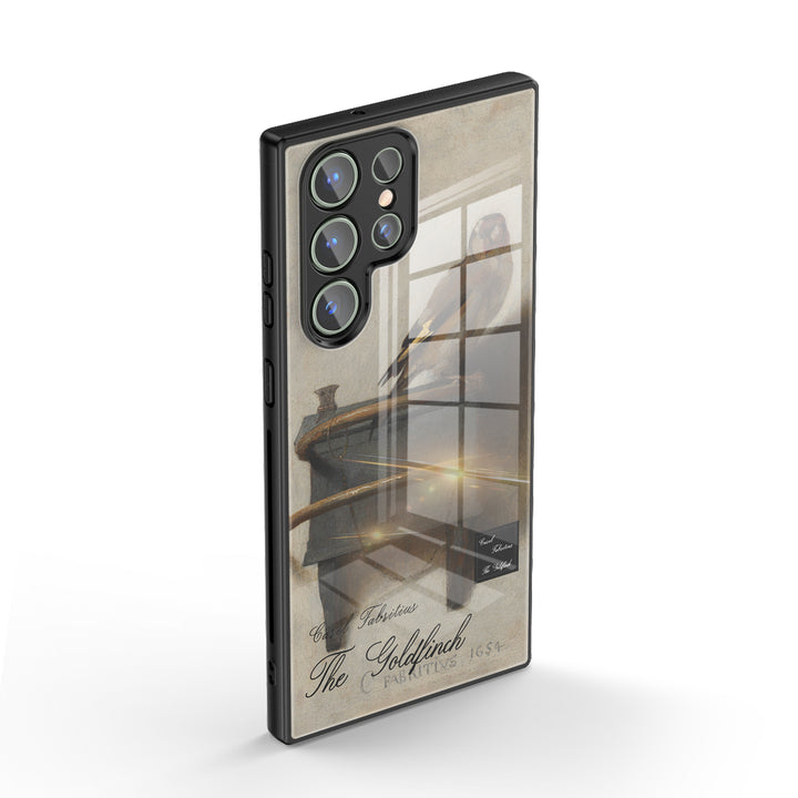 Samsung Oil Painting Series |  " The Goldfinch " Tempered Glass Phone Case