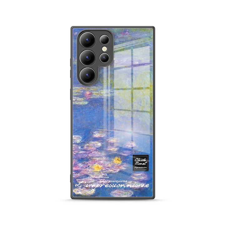 Samsung Oil Painting Series |  " Water lilies " Tempered Glass Phone Case