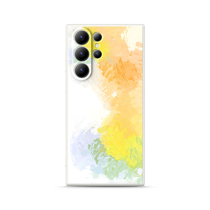 Samsung Watercolor  Series | " Maple Leaf " Tempered Glass Phone Case