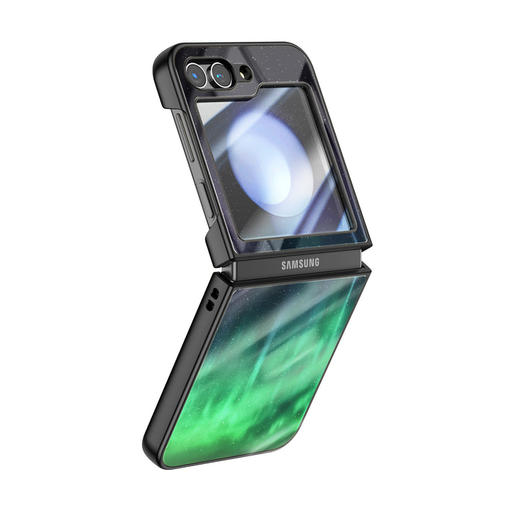 " Starry Night-Aurora " | Samsung Electroplated Glass Case