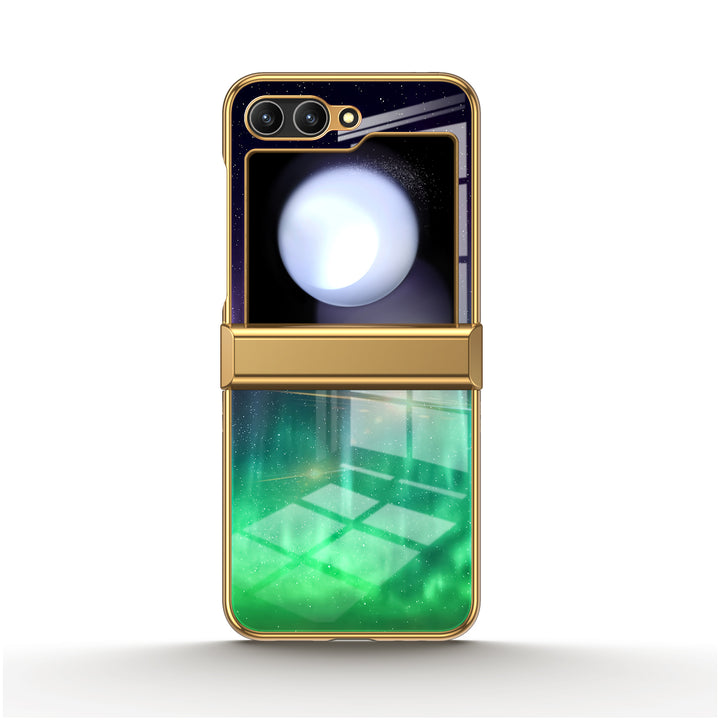 " Starry Night-Aurora " | Samsung Electroplated Glass Case