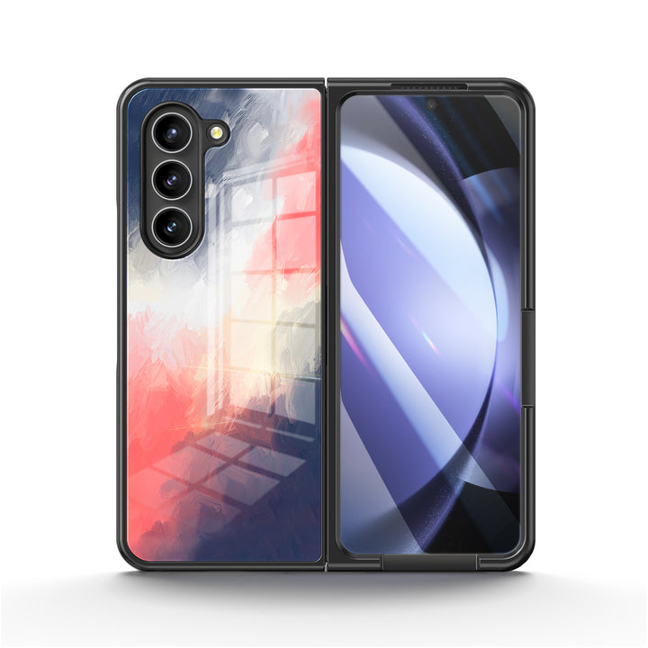 " Blue Red " | Samsung Tempered Glass Case