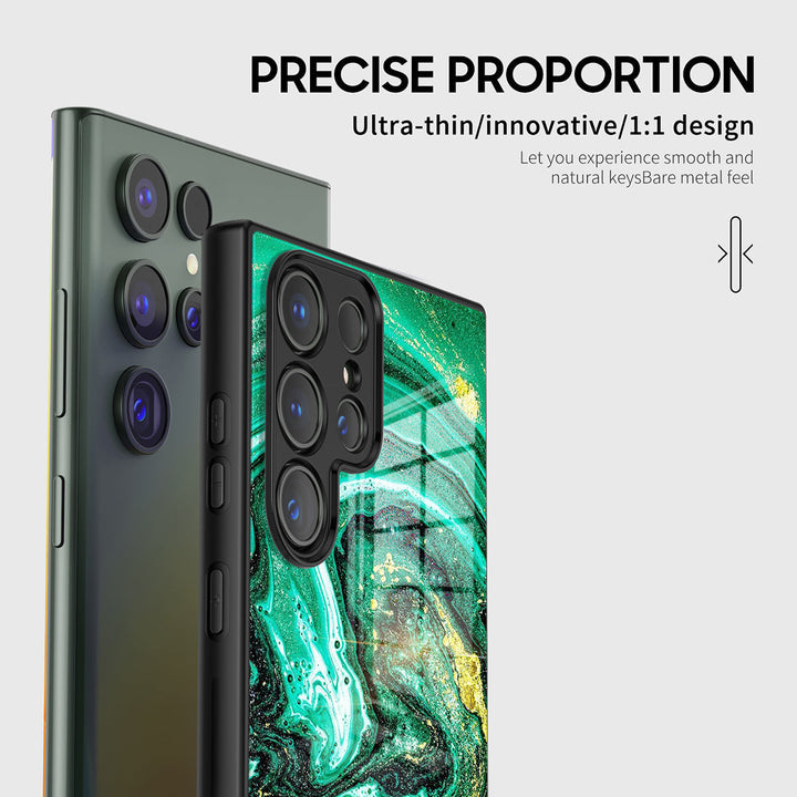 Samsung Gilt Series | " Green Ocean " Tempered Glass Phone Case