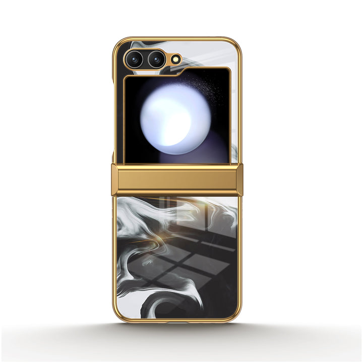 " White Black " | Samsung Electroplated Glass Case