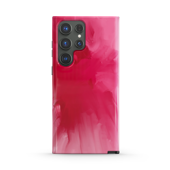 Samsung Watercolor  Series | " Red " Tempered Glass Phone Case