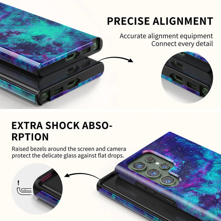 Samsung Galaxy Series | " Nebula-Abyss " Tempered Glass Phone Case