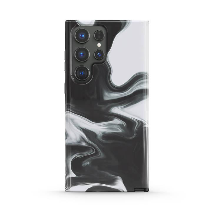 Samsung Watercolor  Series |  " White Black " Liquid Silicone Phone Case