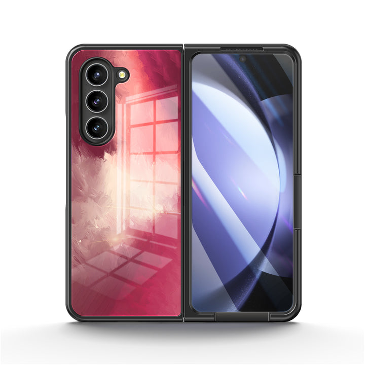 " Berry Red " | Samsung Tempered Glass Case