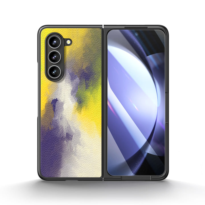 " Purple Yellow " | Samsung Tempered Glass Case