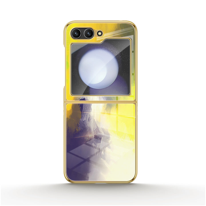 " Purple Yellow " | Samsung Electroplated Glass Case