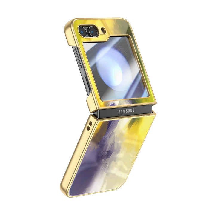 " Purple Yellow " | Samsung Electroplated Glass Case