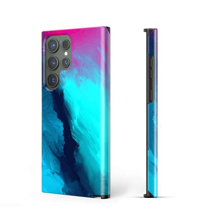 "  Deep Sea Color " | Samsung Tempered Glass Case