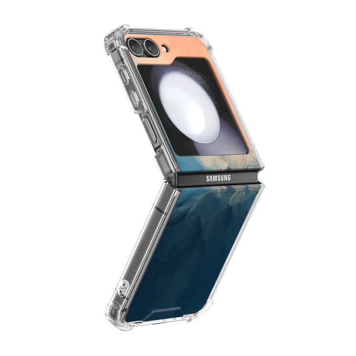 " Beige Blue " | Samsung Electroplated Glass Case