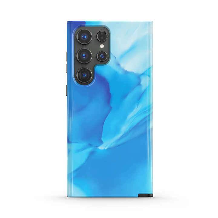 " Foggy Blue " | Samsung Tempered Glass Case