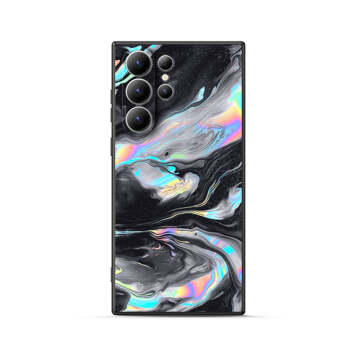 Samsung Dark Style Series | " Laser Cloud " Tempered Glass Phone Case