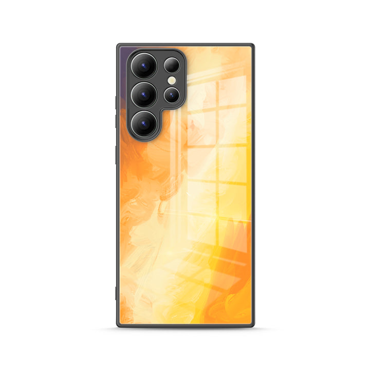 Samsung Watercolor  Series | " Smoked Orange" Tempered Glass Phone Case