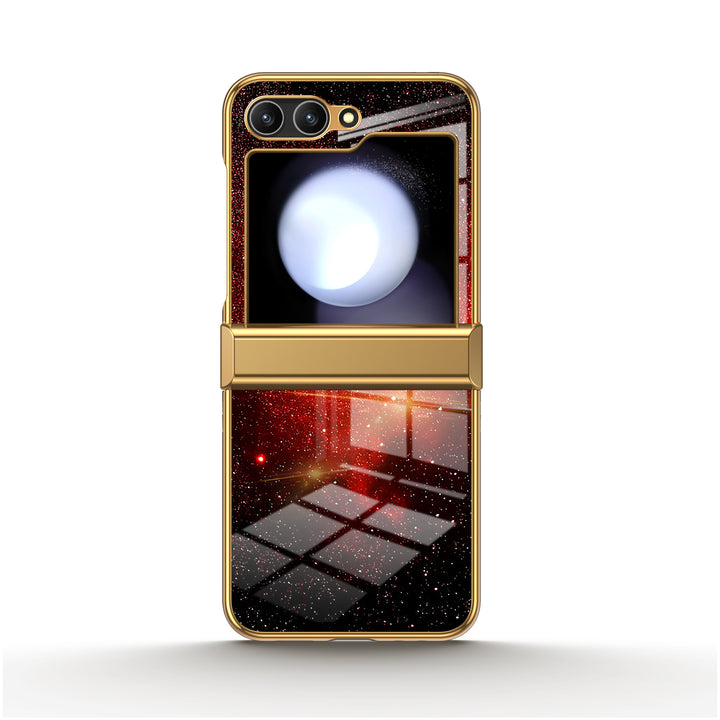 " Starry Night-Red Devils " | Samsung Electroplated Glass Case