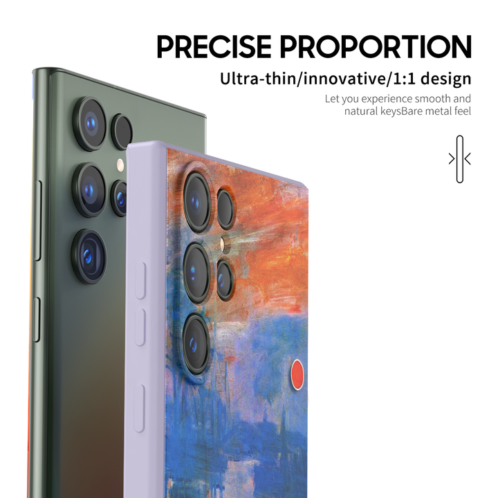 Samsung Oil Painting Series |  " lmpression Sunrise " Tempered Glass Phone Case