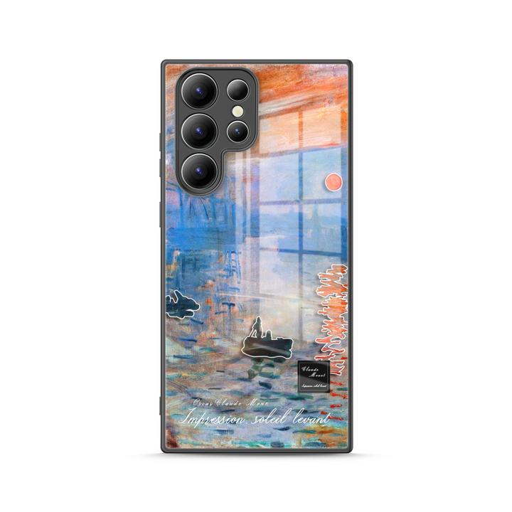 Samsung Oil Painting Series |  " lmpression Sunrise " Tempered Glass Phone Case