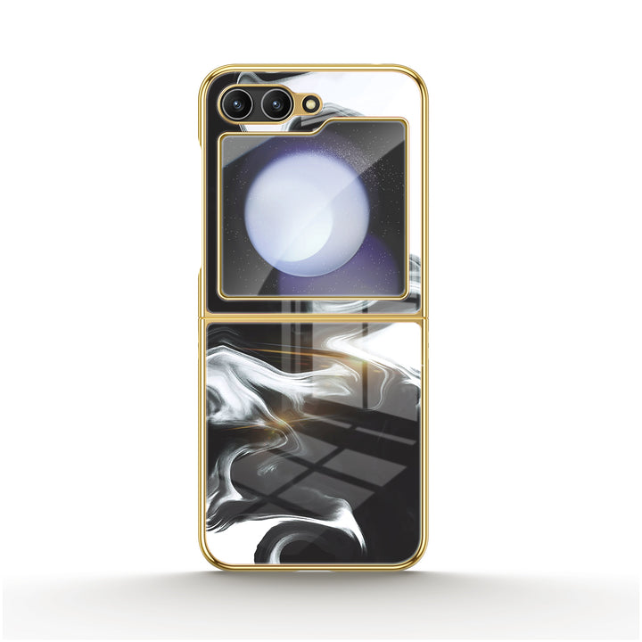 " White Black " | Samsung Electroplated Glass Case