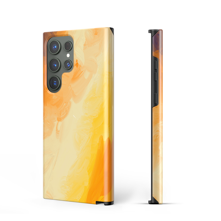 Samsung Watercolor  Series | " Smoked Orange" Tempered Glass Phone Case