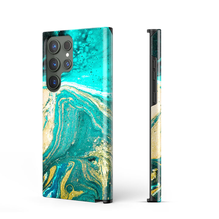 Samsung Gilt Series | " Green Tears on the Beach " Liquid Silicone Phone Case