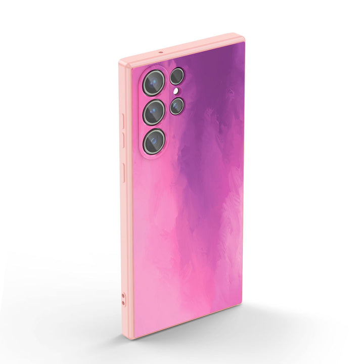 Samsung Watercolor  Series | " Purple Powder " Tempered Glass Phone Case