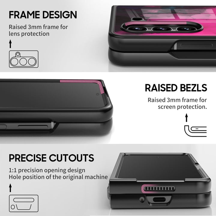 " Daisy Fuchsia " | Samsung  Tempered Glass Case