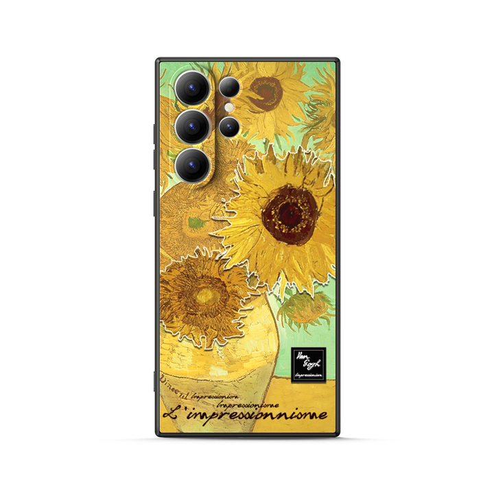 Samsung Oil Painting Series |  " Sunflower " Tempered Glass Phone Case