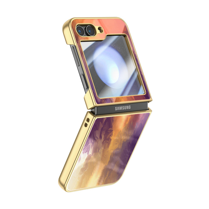 " Orange Purple " | Samsung Electroplated Glass Case