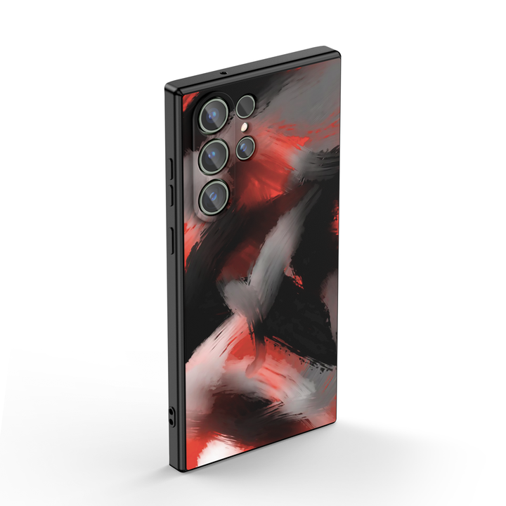 Samsung Dark Style Series | " lnk-Koi " Tempered Glass Phone Case