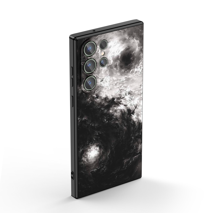 Samsung Dark Style Series | " Yin and Yang " Tempered Glass Phone Case