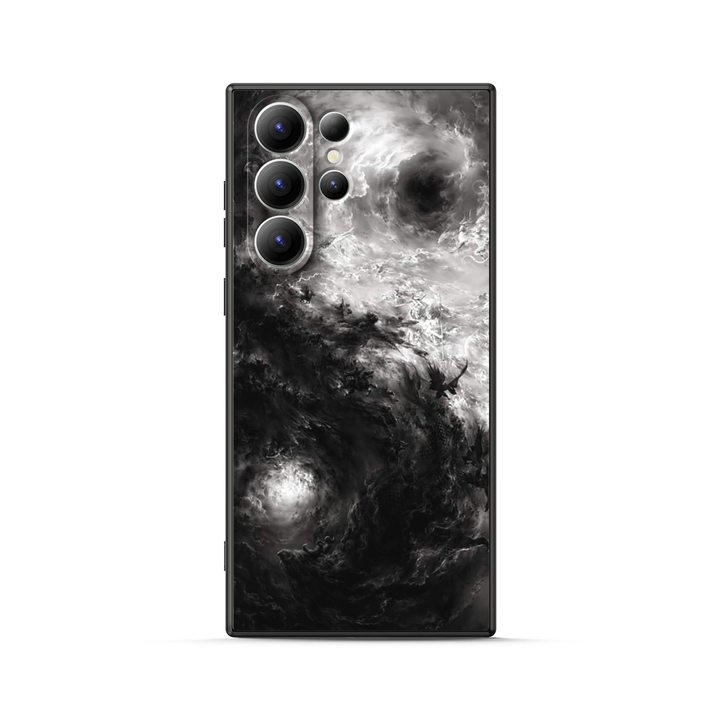 Samsung Dark Style Series | " Yin and Yang " Tempered Glass Phone Case