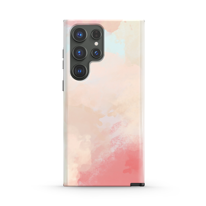 Samsung Watercolor  Series | " Spring Pink " Tempered Glass Phone Case