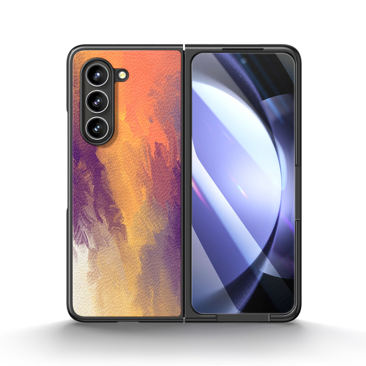 " Orange Purple " | Samsung Tempered Glass Case