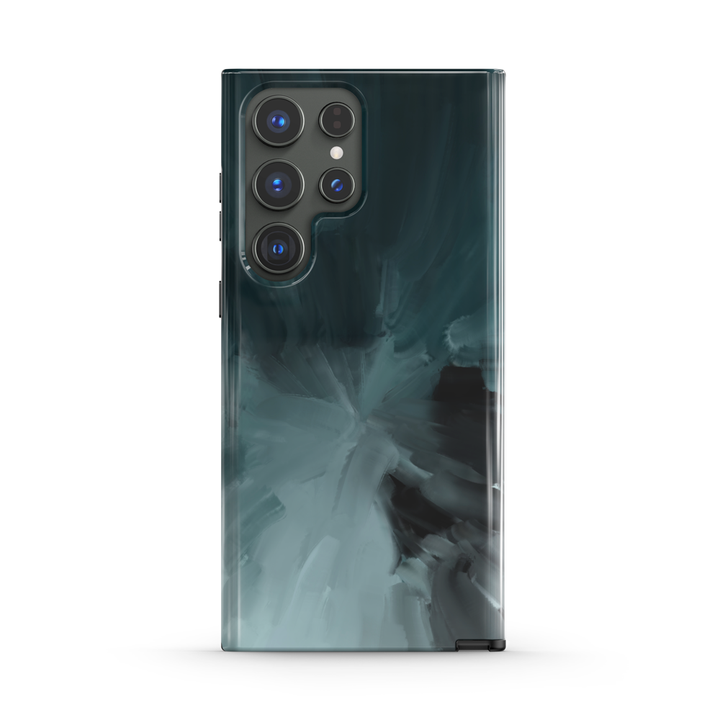 " Black Gray " | Samsung Tempered Glass Case