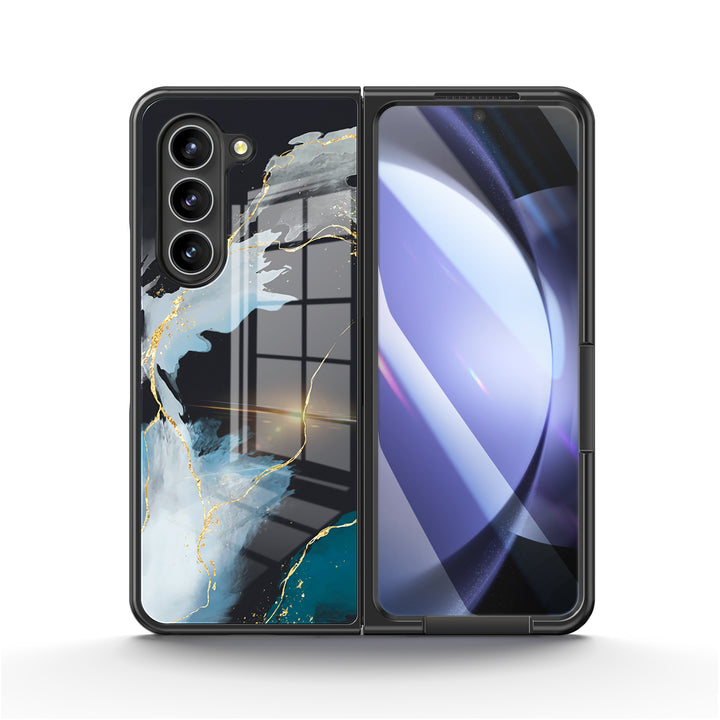 " Blue Shade " | Samsung Tempered Glass Case